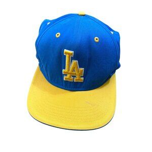 LA Dodgers UCLA Night Blue Yellow Snap Back Hat Mens Adjustable